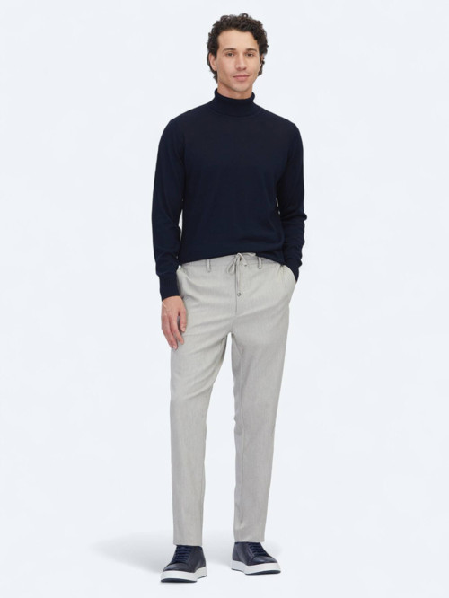 Koyu Bej Düz Dokuma Jogging Fit Casual Pantolon
