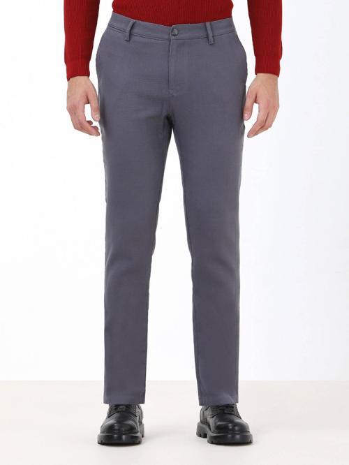 Antrasit Dokuma Slim Fit Casual Pamuk Karışımlı Pantolon