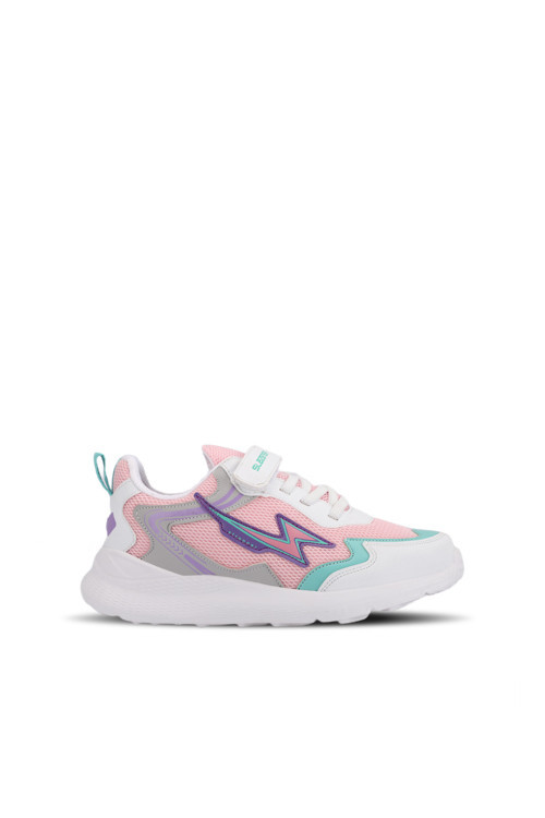 KAORU IN Kız Çocuk Cırt Cırtlı Pembe / Beyaz Sneaker