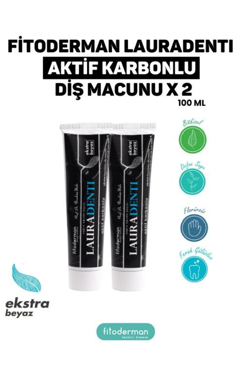 Lauradenti , Ekstra Beyazlatıcı Aktif Karbonlu Diş Macunu 100 ml X 2 Adet