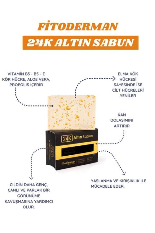 Doğal E Vitaminli & 24k Altın Yüz Sabunu 150 gr