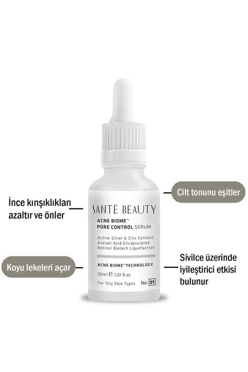 Siyah Nokta Ve Akne Gidermeye Yardımcı %1 Kaplı Retinol Içerikli Acne Bıome Control Serum 30 Ml