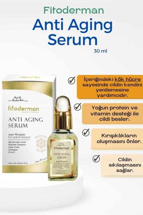 Yaşlanma Karşıtı, Nemlendirici Anti Aging Yüz Serumu 30 ml