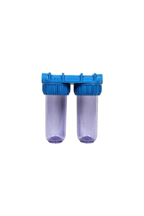 10" Daire Girişi İkili Filtre Kabı Uyumlu