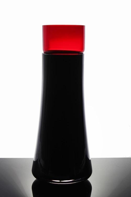 Denizli Cam El İmalatı Kristal Siyah- Kırmızı Başucu Sürahisi 1000575 92173