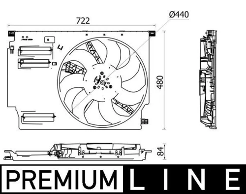 KOMPLE FAN 600 W 12 5 BMW F45 F48 F39 MINI F60 PREMIUM LINE 17427646410