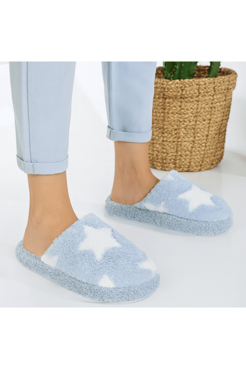 Yıldız Desen Peluş Ev Terliği