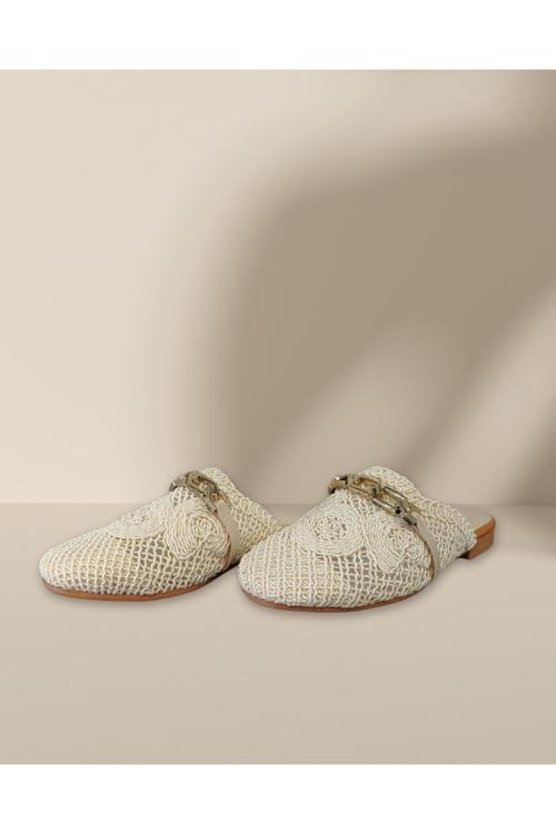 Termo Taban Yazlık Örgü Terlik