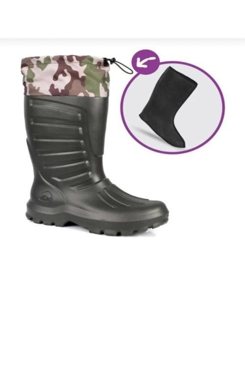 Eva Termal Avcı Çizme Haki -30 Derece Soğuğa Dayanıklı