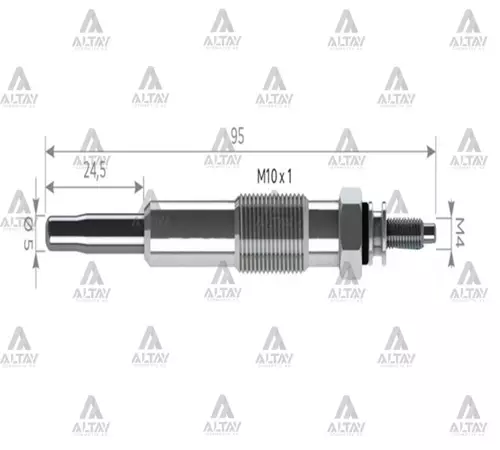 KIZDIRMA BUJİSİ (ISITMA) KANGOO / CLIO / MEGANE 1.9 D F8Q 1998 115 7700100558 (10 ADET)