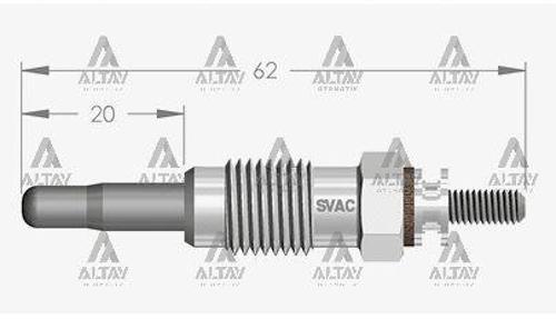 KIZDIRMA BUJİSİ (ISITMA) MEGANE 1 1.9 TDI / R19 1.9 TD / CARISMA 1.9 TD / S40 1.9 TD / 540 1.9 TD / 440 1.9 TD / 460 1.9 TD 115 7700867617 (10 ADET)