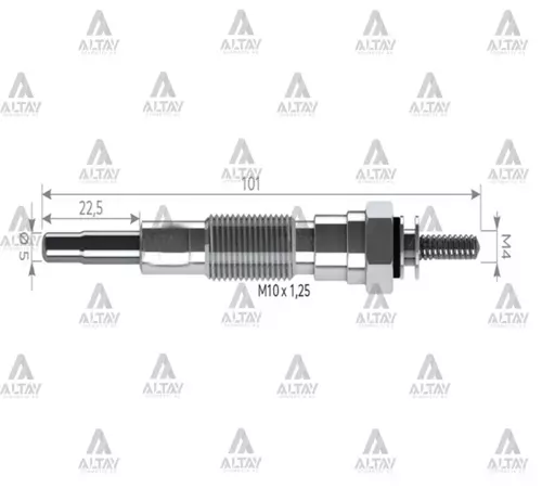 KIZDIRMA BUJİSİ (ISITMA) B-2500 / MAZDA-3 / E-2200 YENI MODEL / 323 D / 626 D / G.VITARA 115. RF1M 18 601 (10 ADET)