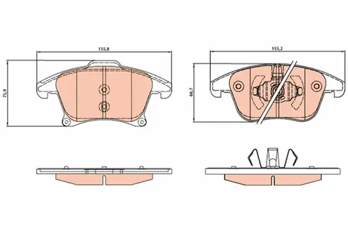 ON FREN BALATASI GALAXY S-MAX 2015 MONDEO 4 2014-2016 JANT FİŞSİZ DG9C2K021EE 5182149 2014119