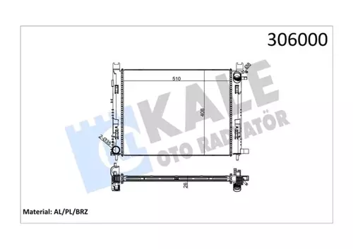 RADYATÖR CLIO 4-LOGAN 2-DOKKER-LODGY 1.5 DCİ 26MM BRAZING 214100078R 214101612R