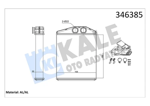 KALORİFER RADYATÖRÜ VECTRA C 2002SIGNUM 2003 Z18XER 185X169 1618260 93171801