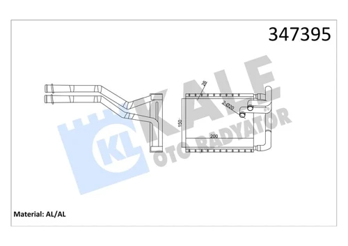 KALORİFER RADYATÖRÜ HYUNDAI İ30 1.4L 1.6L G4FA G4FC BENZINLI 2007-2012 1.6L D4FB DIZEL 2007-2011 - ALEMİNY UM 971382L000