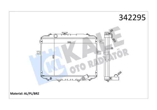 RADYATÖR HYUNDAI- H100 BUS-H1-STRAEX AL-PL-BRZ 253004B000 253004B100 253104B000