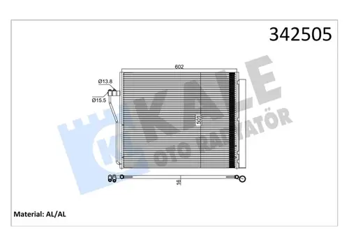 KLIMA RADYATORU BMW E70 F15 F85 E71 E72 F16 F86 64509239944