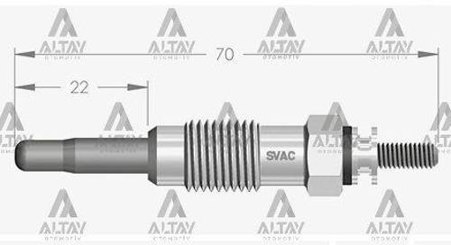 KIZDIRMA BUJİSİ (ISITMA) KORANDO 2.9 D-2.9 TD / MUSSO 2.2 TD-2.9 D-2.9 TD / REXTON 2.9 TD 11.55 11593601 (10 ADET)