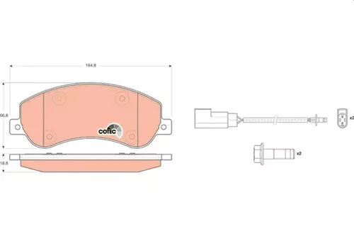 ON FREN BALATASI TRANSIT 5348 2006-2014 A.CEKER 11 / VW AMAROK 2.0TDI 2010 FİŞLİ 6C112K021B9A 1371402 2H0698151