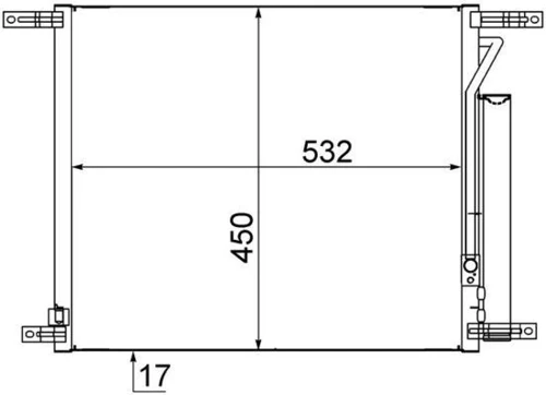 KLİMA RADYATÖRÜ KONDENSER CHEVROLET AVEO AL/AL 515X428X16 96878657 94838817 95227757