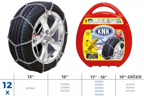 KAR ZİNCİRİ TAKMATİK ÇAPRAZ 15-16-17-18-19 JANT ZİNCİR EBATLARI İÇİN RESİME BAKINIZ