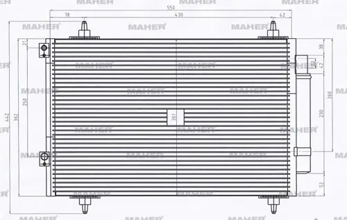 RADYATÖR KLİMA 307 / 308 / 3008 / 5008 / PARTNER TEPEE / RCZ / C4 / C4 PICASSO / BERLINGO 1.4-1.6 165 1.6HDI 2004 DS 5 EP6CDT (AT/MT) KURUTUCU İLE BRAZING (525103611016) 6455CX