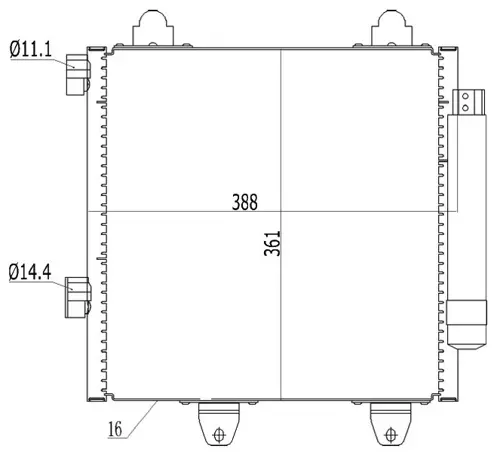 KLİMA RADYATÖRÜ KONDENSERİ P107 2005-2014 1.0İ 125-1.4HDİ 2005 C1 1.0İ 125-1.4HDİ 2005 6455 EF 6455 EE