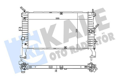 RADYATÖR MERIVA 1.3-1.7CDTI 2003 AC KLİMASIZ MEK 600X370 1300260 13148295