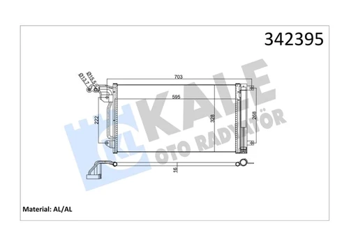 KLİMA KONDENSERİ VW POLO-AUDI A1-A1 SPORTBACK-SEAT IBIZA 5-TOLEDO 4 AL-AL 6R0820411D 6R0820411 6R0820411H
