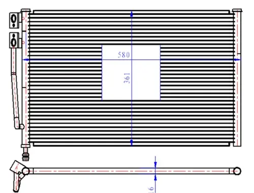 KLIMA RADYATORU KONDANSER FIESTA FUSION 1.25 1.4 1.6 1.4TDCI 02 08 MAZDA 2 125 1.4 5S6H19710BB 2S6H19710AC 1384859