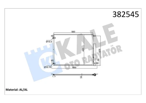 KONDENSER HONDA CIVIC 10 FC 1.6İ 2016 KURUTUCU İLE BRAZING AL-AL 560104311012 KLİMA RADYATÖRÜ 80100TBAA01