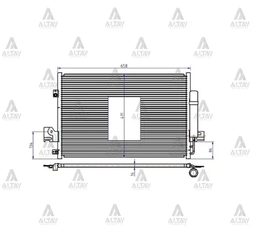 RADYATÖR KLİMA LANCER 2008 / ASX 2010 / OUTLANDER 2 2006-2012 / PEUGEOT 4007 2007-2013 / PEUGEOT 4008 2012 BRAZING 7812A030