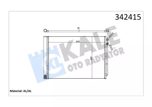 KLIMA RADYATORU BMW F07 F10 F11 F18 F06 F12 F13 F01 F02 64509109723