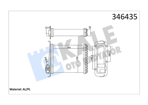 KALORİFER RADYATÖRÜ VOLVO 850 1991-1996 C70 1998-2005 S70 1997-2000 570 1997-2000 9144221