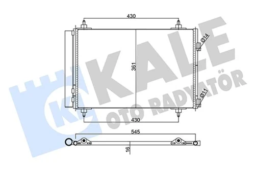 KLİMA KONDENSERİ BERLINGO-PARTNER 2008C4 2004307 20001.4 1651.6 165-2.0 165 AL/AL 570X359X16 6455 GK 6455 CY