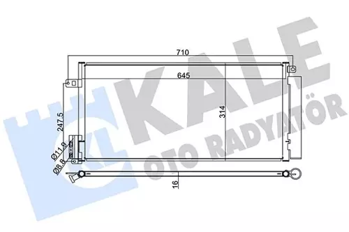 KLIMA RADYATORU OPEL CORSA D-COMBO 2006 FIAT GRANDE PUNTO-BRAVO 2-LINEA 1.3-1.7 CDTI-MTJ 1.6T AL/AL 625X295X16 95514601 1850168 55700408 93168140