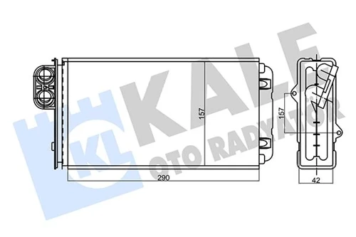 KALORİFER CITROEN XM-PEUGEOT 605 KALORİFER BORUSUZ AL/MKNK 42 MM 644861 95651001
