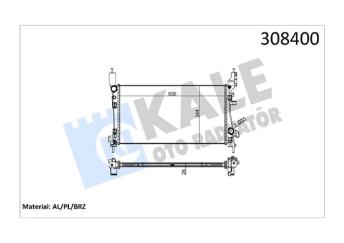 RADYATÖR FIORINO 2008 1.3MTJ MEK AC 630103441026 51790636