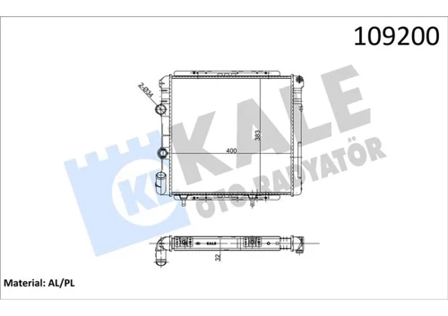 RADYATÖR R9 1.4 ENJ 2 SIRA AL PL SİSTEM 7702262000