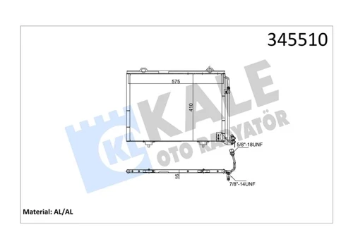 KLIMA RADYATORU MERCEDES W202 S202 C208 A208 W210 S210 R170 A2028300970