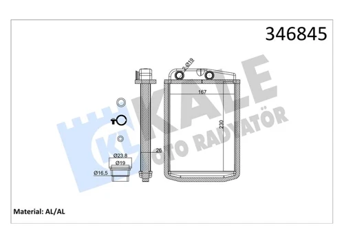KALORİFER RADYATÖRÜ PEUGEOT BOXER 3 CITROEN JUMPER FIAT DUCATO 3 2006 230101631026 6448 R0 77364073