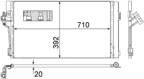 KLIMA RADYATORU MERCEDES VITO W639 2003 A6398350800