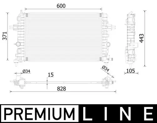 RADYATÖR ASTRA H- ZAFIRA 1.6-1.8 AC KLİMASIZ MEK 600X368X18 13170110 1300266 13145211