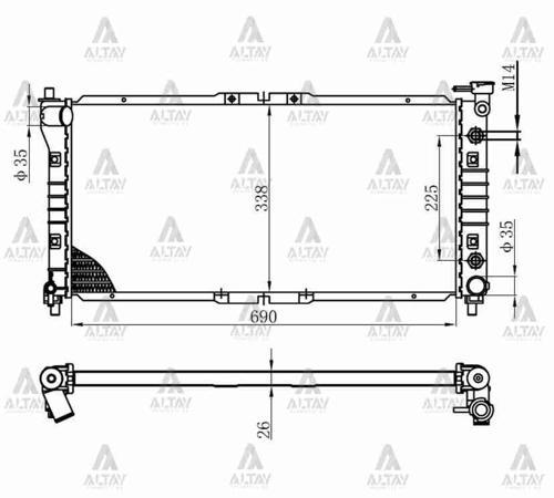 RADYATÖR SU 626 1992-2001 2.0 A-T BRAZING FS20 15 200E F G