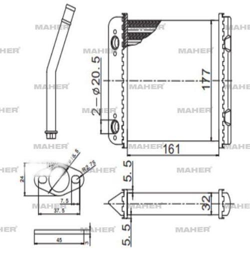 RADYATÖR KALORİFER VECTRA A 1988-1995 / ASTRA F 1991-1998 / ASTRA F CLASSIC 1998-2002 DELPHI TİPİ MEKANİK 1806116 1843106