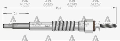 KIZDIRMA BUJİSİ (ISITMA) LAND CRUISER 3.0 TD / LAND CRUISER PRADO 3.0 D-4D / PICNIC 2.2 D / 4 RUNNER 3.0 TD 115 1985067020 (10 ADET)