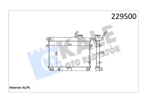 RADYATÖR M131 ESKI MODEL-YENI MODEL 470X292X34 2 SIRA AL PL SİSTEM 850080770 5953475 85005296
