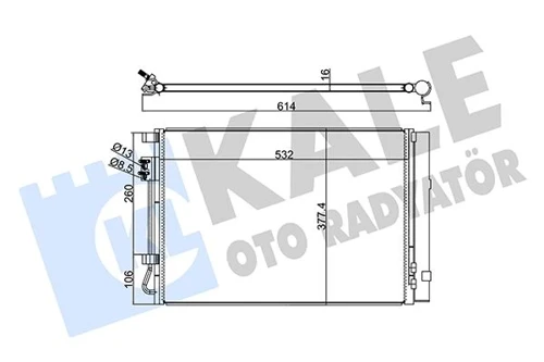 KLİMA KONDENSERİ ACCENT BLUE 1.4İ / KIA RIO 3 AL/AL 530X371X16 976061R000