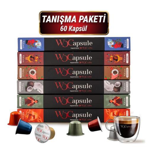 apsule Nespresso Uyumlu Kapsül Kahve 60'li Tanışma Paketi
